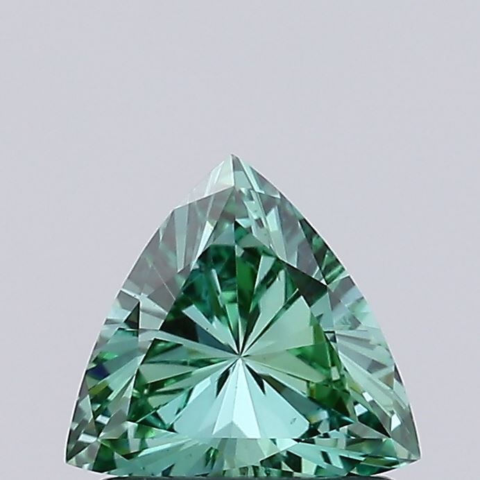 Loose Diamond - TRIANGULAR 0.69ct Fancy Vivid Green VS1: Loose Diamond - TRIANGULAR 0.69ct Fancy Vivid Green VS1 Source: This is a real non-mined Diamond that has been grown in a lab Shape: TRIANGULAR Carats: 0.69 Color: Fancy Vivid Green Certification: IGI