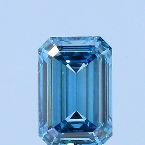Loose Diamond - EMERALD 0.85ct Fancy Vivid Blue VS1: Loose Diamond - EMERALD 0.85ct Fancy Vivid Blue VS1 Source: This is a real non-mined Diamond that has been grown in a lab Shape: EMERALD Carats: 0.85 Color: Fancy Vivid Blue Certification: NONE Video: