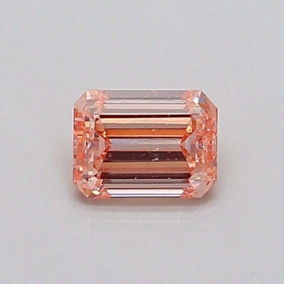 Loose Diamond - EMERALD 0.38ct Fancy Intense Orange Pink SI1: Loose Diamond - EMERALD 0.38ct Fancy Intense Orange Pink SI1 Source: This is a real non-mined Diamond that has been grown in a lab Shape: EMERALD Carats: 0.38 Color: Fancy Intense Orange Pink Certific