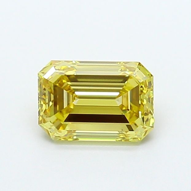 Loose Diamond - EMERALD 1.45ct Fancy Yellow VS2: Loose Diamond - EMERALD 1.45ct Fancy Yellow VS2 Source: This is a real non-mined Diamond that has been grown in a lab Shape: EMERALD Carats: 1.45 Color: Fancy Yellow Certification: IGI Video: