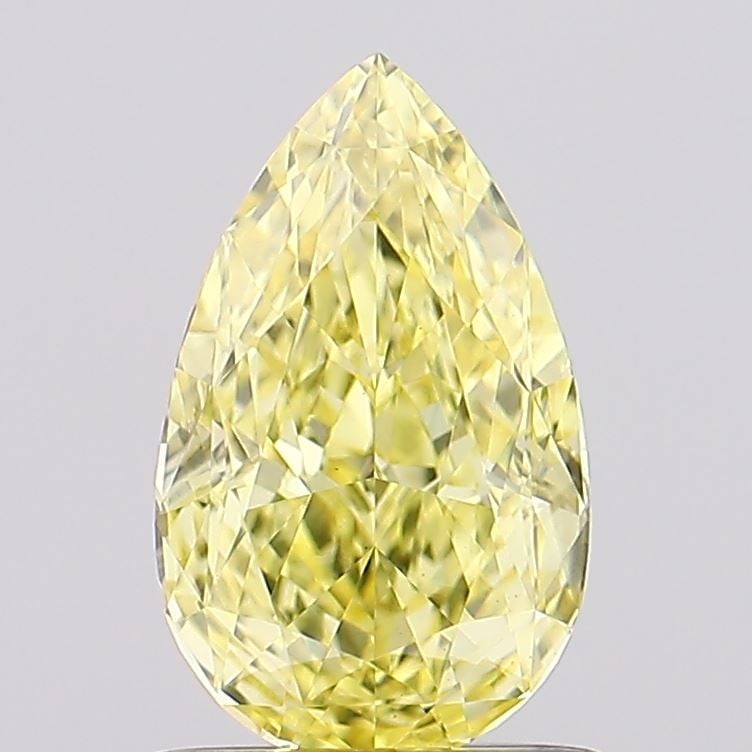 Loose Diamond - PEAR 1.11ct Fancy Intense Yellow VS1: Loose Diamond - PEAR 1.11ct Fancy Intense Yellow VS1 Source: This is a real non-mined Diamond that has been grown in a lab Shape: PEAR Carats: 1.11 Color: Fancy Intense Yellow Certification: IGI Video