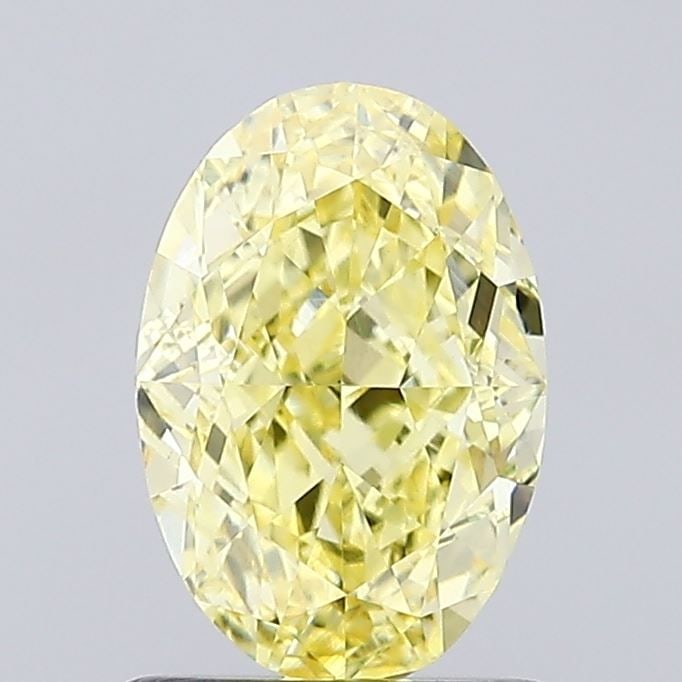 Loose Diamond - OVAL 1.25ct Fancy Intense Yellow VS1: Loose Diamond - OVAL 1.25ct Fancy Intense Yellow VS1 Source: This is a real non-mined Diamond that has been grown in a lab Shape: OVAL Carats: 1.25 Color: Fancy Intense Yellow Certification: NONE Vide