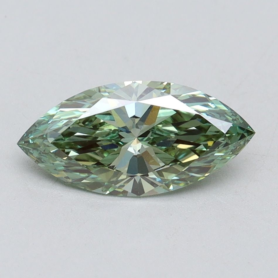 Loose Diamond - MARQUISE 1.04ct Fancy Vivid Green VS1: Loose Diamond - MARQUISE 1.04ct Fancy Vivid Green VS1 Source: This is a real non-mined Diamond that has been grown in a lab Shape: MARQUISE Carats: 1.04 Color: Fancy Vivid Green Certification: IGI Vid