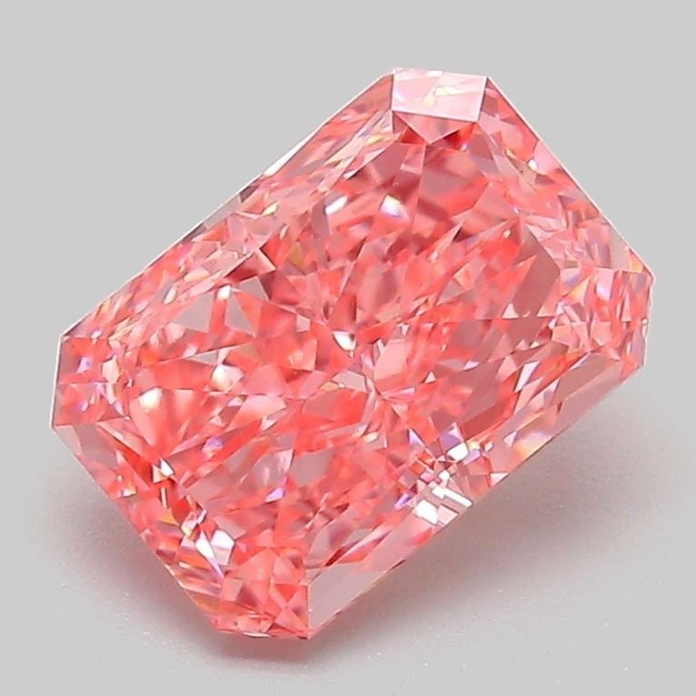 Loose Diamond - RADIANT 2.06ct Fancy Vivid Pink VVS2: Loose Diamond - RADIANT 2.06ct Fancy Vivid Pink VVS2 Source: This is a real non-mined Diamond that has been grown in a lab Shape: RADIANT Carats: 2.06 Color: Fancy Vivid Pink Certification: IGI Video: