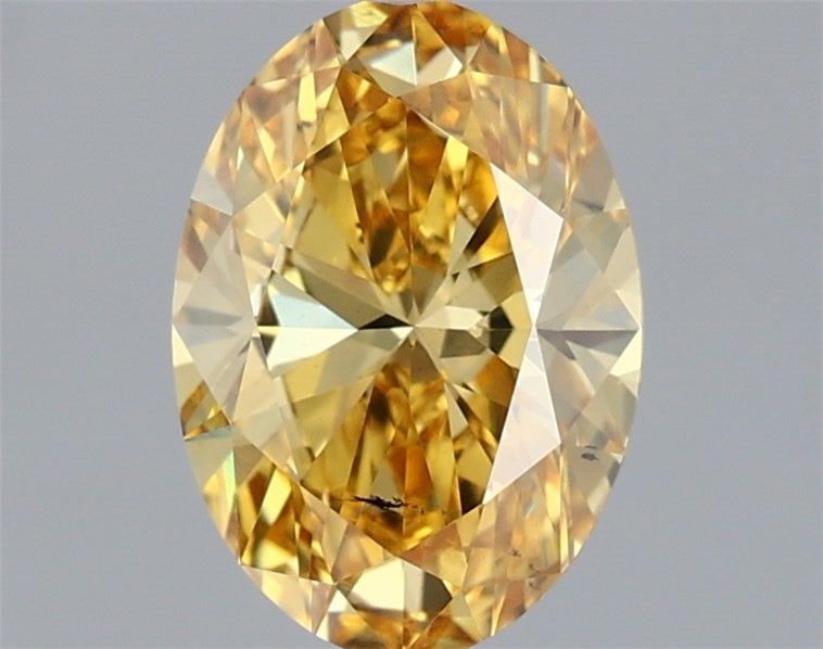 Loose Diamond - OVAL 1.09ct Fancy Intense Brownish Yellow VS2: Loose Diamond - OVAL 1.09ct Fancy Intense Brownish Yellow VS2 Source: This is a real non-mined Diamond that has been grown in a lab Shape: OVAL Carats: 1.09 Color: Fancy Intense Brownish Yellow Certif