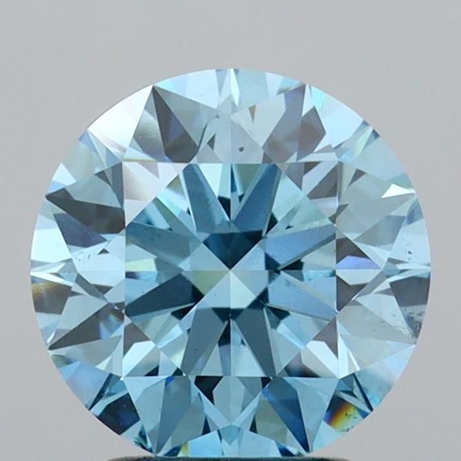 Ideal Loose Diamond - ROUND 2.51ct Fancy Vivid Blue VS2 (1 of 1)