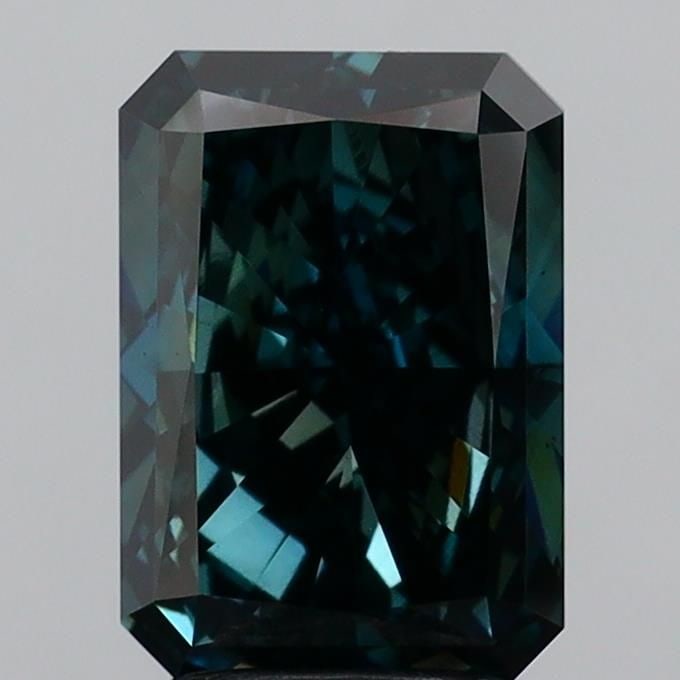 Loose Diamond - RADIANT 3.16ct Fancy Deep Green Blue VS1 (1 of 1)