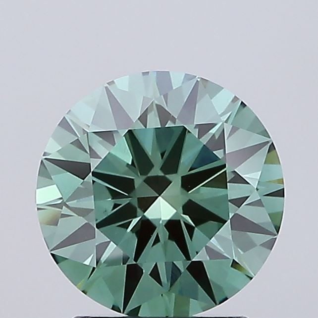 Ideal Loose Diamond - ROUND 2.05ct Fancy Vivid Green VS1: Ideal Loose Diamond - ROUND 2.05ct Fancy Vivid Green VS1 Source: This is a real non-mined Diamond that has been grown in a lab Shape: ROUND Carats: 2.05 Color: Fancy Vivid Green Certification: IGI Vid