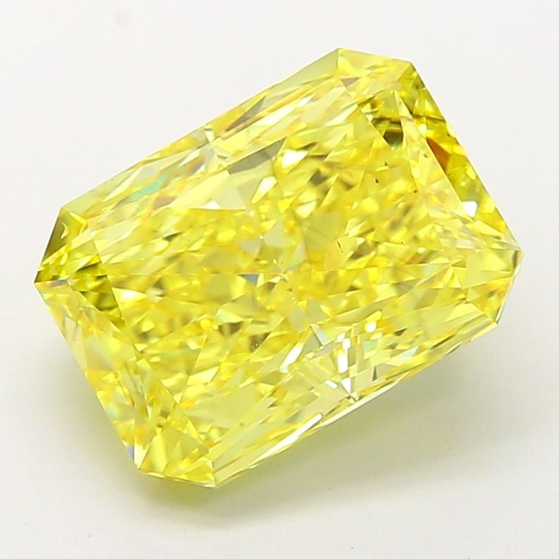 Loose Diamond - RADIANT 7.04ct Fancy Vivid Yellow VS2: Loose Diamond - RADIANT 7.04ct Fancy Vivid Yellow VS2 Source: This is a real non-mined Diamond that has been grown in a lab Shape: RADIANT Carats: 7.04 Color: Fancy Vivid Yellow Certification: IGI Vid