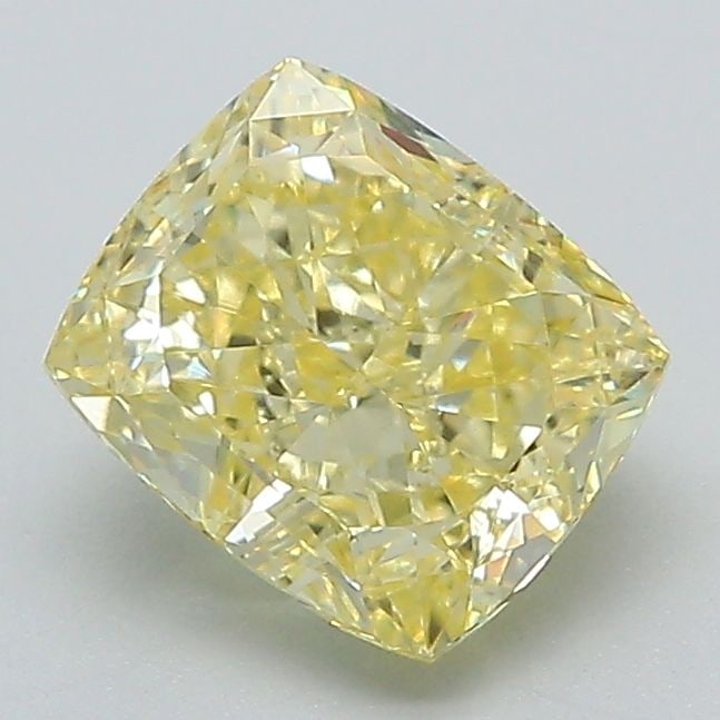 Loose Diamond - CUSHION MODIFIED 1.68ct Fancy Intense Yellow VVS2: Loose Diamond - CUSHION MODIFIED 1.68ct Fancy Intense Yellow VVS2 Source: This is a real non-mined Diamond that has been grown in a lab Shape: CUSHION MODIFIED Carats: 1.68 Color: Fancy Intense Yellow