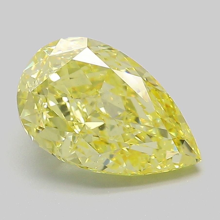 Loose Diamond - PEAR 3.04ct Fancy Intense Yellow VS1: Loose Diamond - PEAR 3.04ct Fancy Intense Yellow VS1 Source: This is a real non-mined Diamond that has been grown in a lab Shape: PEAR Carats: 3.04 Color: Fancy Intense Yellow Certification: IGI Video