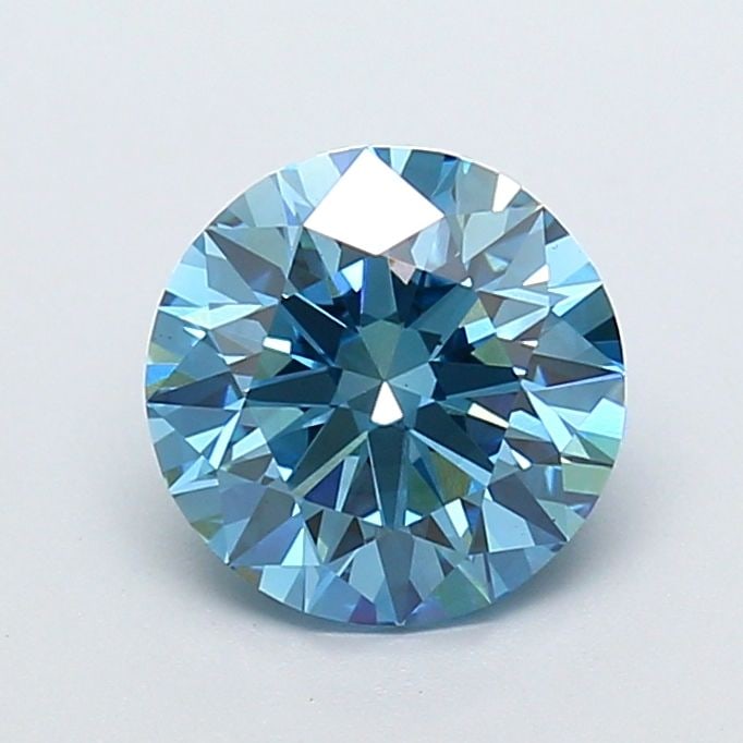 Ideal Loose Diamond - ROUND 2.08ct Fancy Vivid Blue VS1: Ideal Loose Diamond - ROUND 2.08ct Fancy Vivid Blue VS1 Source: This is a real non-mined Diamond that has been grown in a lab Shape: ROUND Carats: 2.08 Color: Fancy Vivid Blue Certification: IGI Video