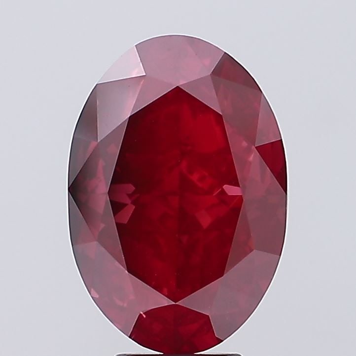 Loose Diamond - OVAL 7.54ct Fancy Vivid Red VS1: Loose Diamond - OVAL 7.54ct Fancy Vivid Red VS1 Source: This is a real non-mined Diamond that has been grown in a lab Shape: OVAL Carats: 7.54 Color: Fancy Vivid Red Certification: IGI Video:
