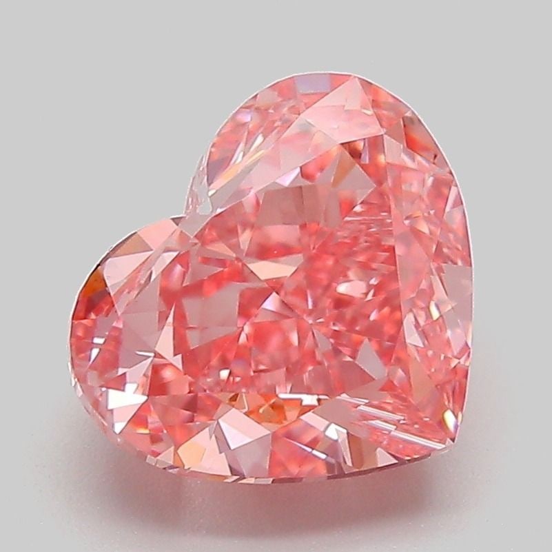 Loose Diamond - HEART 3.08ct Fancy Vivid Pink VVS2: Loose Diamond - HEART 3.08ct Fancy Vivid Pink VVS2 Source: This is a real non-mined Diamond that has been grown in a lab Shape: HEART Carats: 3.08 Color: Fancy Vivid Pink Certification: IGI Video: