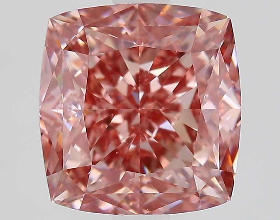 Loose Diamond - CUSHION MODIFIED 3.06ct Fancy Vivid Brownish Pink VS1 (1 of 1)