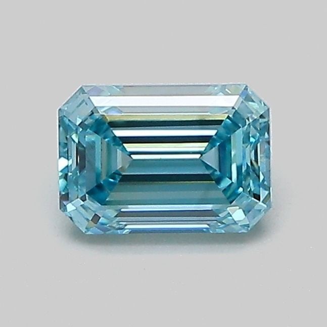 Loose Diamond - EMERALD 0.72ct Fancy Vivid Blue VS1: Loose Diamond - EMERALD 0.72ct Fancy Vivid Blue VS1 Source: This is a real non-mined Diamond that has been grown in a lab Shape: EMERALD Carats: 0.72 Color: Fancy Vivid Blue Certification: IGI Video: