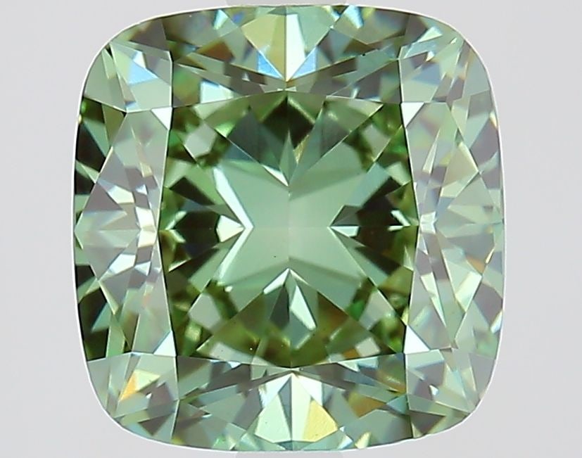 Loose Diamond - CUSHION MODIFIED 3.01ct Fancy Vivid Green VS1 (1 of 1)