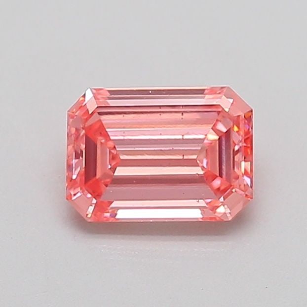 Loose Diamond - EMERALD 0.76ct Fancy Vivid Pink VS2: Loose Diamond - EMERALD 0.76ct Fancy Vivid Pink VS2 Source: This is a real non-mined Diamond that has been grown in a lab Shape: EMERALD Carats: 0.76 Color: Fancy Vivid Pink Certification: IGI Video: