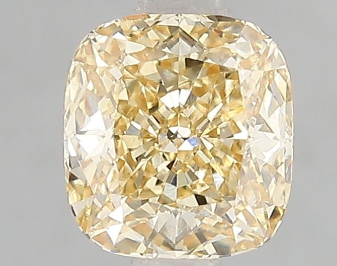Loose Diamond - CUSHION MODIFIED 1.59ct Fancy Intense Yellow VS1: Loose Diamond - CUSHION MODIFIED 1.59ct Fancy Intense Yellow VS1 Source: This is a real non-mined Diamond that has been grown in a lab Shape: CUSHION MODIFIED Carats: 1.59 Color: Fancy Intense Yellow 