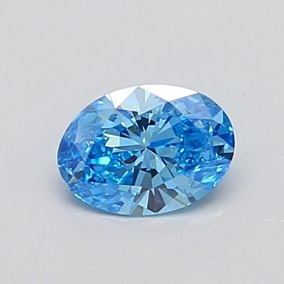 Loose Diamond - OVAL 0.38ct Fancy Vivid Blue VS1: Loose Diamond - OVAL 0.38ct Fancy Vivid Blue VS1 Source: This is a real non-mined Diamond that has been grown in a lab Shape: OVAL Carats: 0.38 Color: Fancy Vivid Blue Certification: IGI Video: