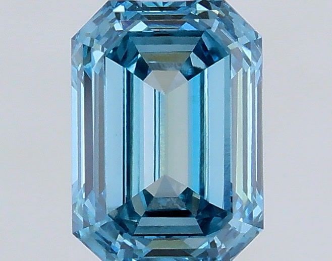 Loose Diamond - EMERALD 0.55ct Fancy Vivid Blue VS1: Loose Diamond - EMERALD 0.55ct Fancy Vivid Blue VS1 Source: This is a real non-mined Diamond that has been grown in a lab Shape: EMERALD Carats: 0.55 Color: Fancy Vivid Blue Certification: IGI Video: