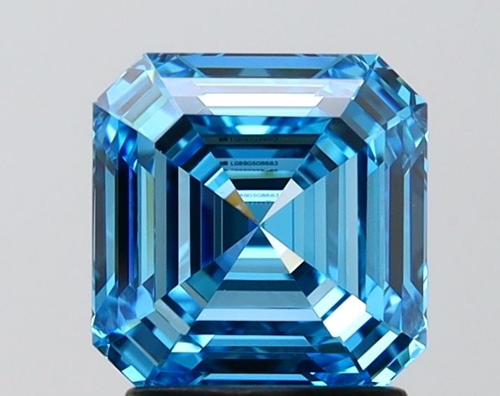 Loose Diamond - SQUARE EMERALD 2.01ct Fancy Vivid Blue VS1 (1 of 1)