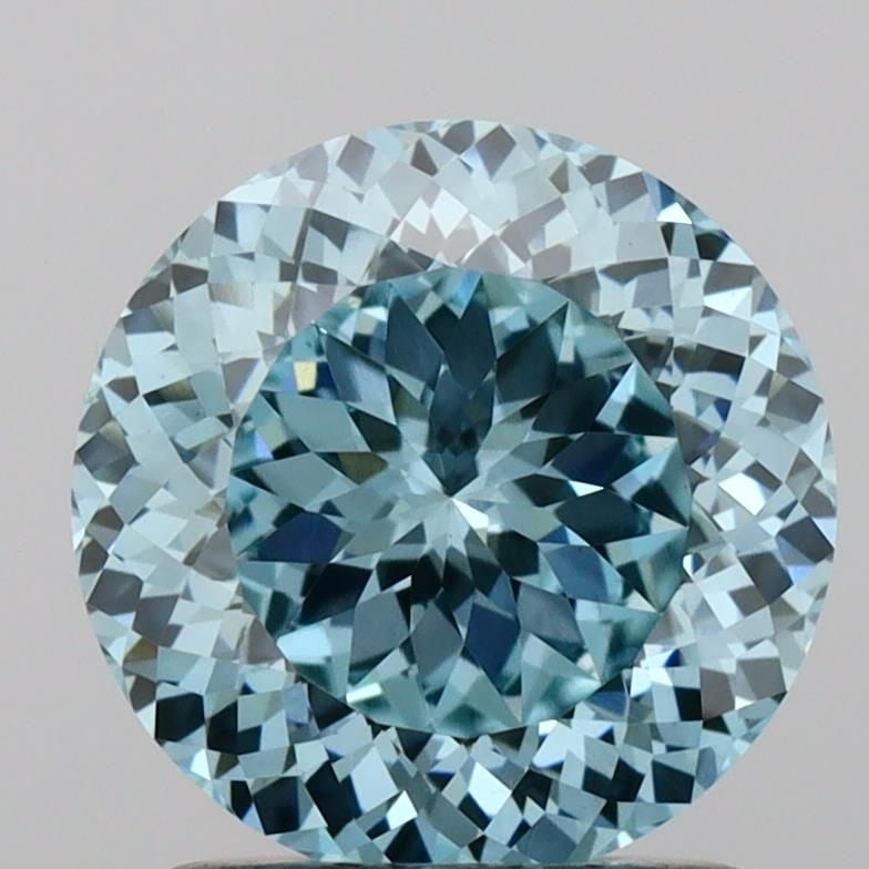 Loose Diamond - ROUND 1.53ct Fancy Intense Greenish Blue VS1 (1 of 1)