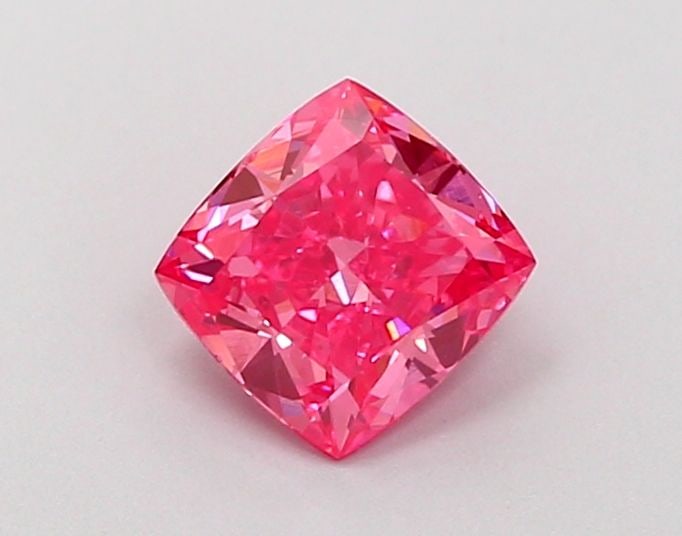 Loose Diamond - CUSHION MODIFIED 1.01ct Fancy Vivid Pink VS1: Loose Diamond - CUSHION MODIFIED 1.01ct Fancy Vivid Pink VS1 Source: This is a real non-mined Diamond that has been grown in a lab Shape: CUSHION MODIFIED Carats: 1.01 Color: Fancy Vivid Pink Certific