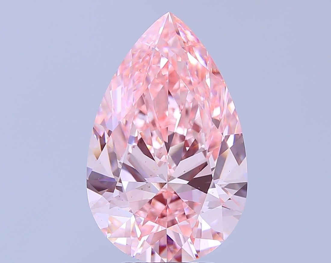 Loose Diamond - PEAR 6.03ct Fancy Vivid Pink VS2: Loose Diamond - PEAR 6.03ct Fancy Vivid Pink VS2 Source: This is a real non-mined Diamond that has been grown in a lab Shape: PEAR Carats: 6.03 Color: Fancy Vivid Pink Certification: IGI Video: