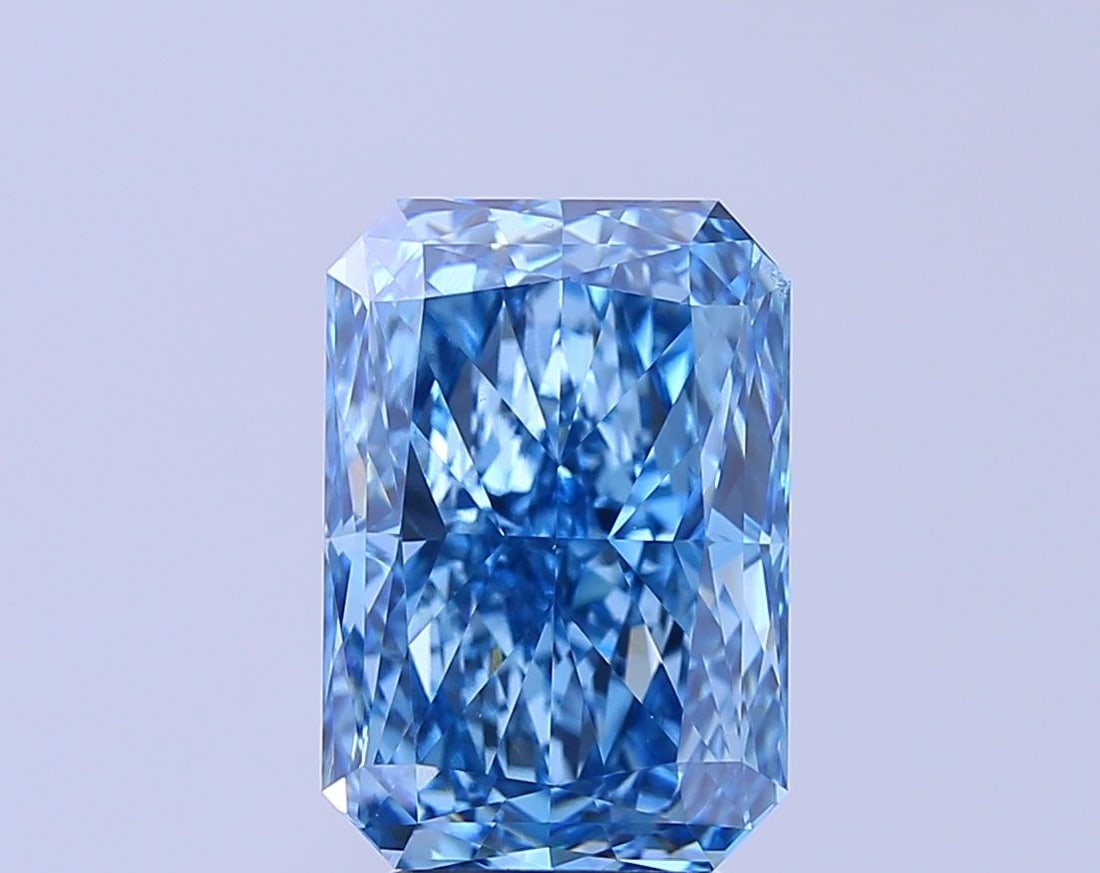 Loose Diamond - RADIANT 5.0ct Fancy Vivid Blue VS1: Loose Diamond - RADIANT 5.0ct Fancy Vivid Blue VS1 Source: This is a real non-mined Diamond that has been grown in a lab Shape: RADIANT Carats: 5.0 Color: Fancy Vivid Blue Certification: IGI Video: