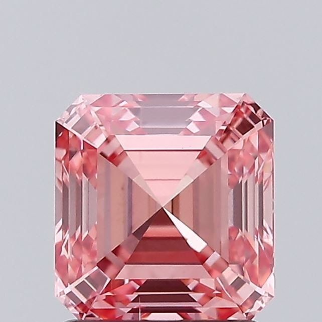 Loose Diamond - ASSCHER 1.48ct Fancy Intense Pink VS2: Loose Diamond - ASSCHER 1.48ct Fancy Intense Pink VS2 Source: This is a real non-mined Diamond that has been grown in a lab Shape: ASSCHER Carats: 1.48 Color: Fancy Intense Pink Certification: NONE Vi