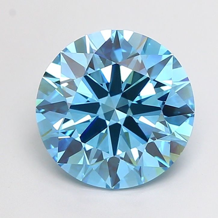 Ideal Loose Diamond - ROUND 5.1ct Fancy Vivid Blue VS1 (1 of 1)