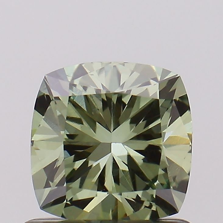 Loose Diamond - CUSHION BRILLIANT 0.9ct Fancy Vivid Green VS1 (1 of 1)