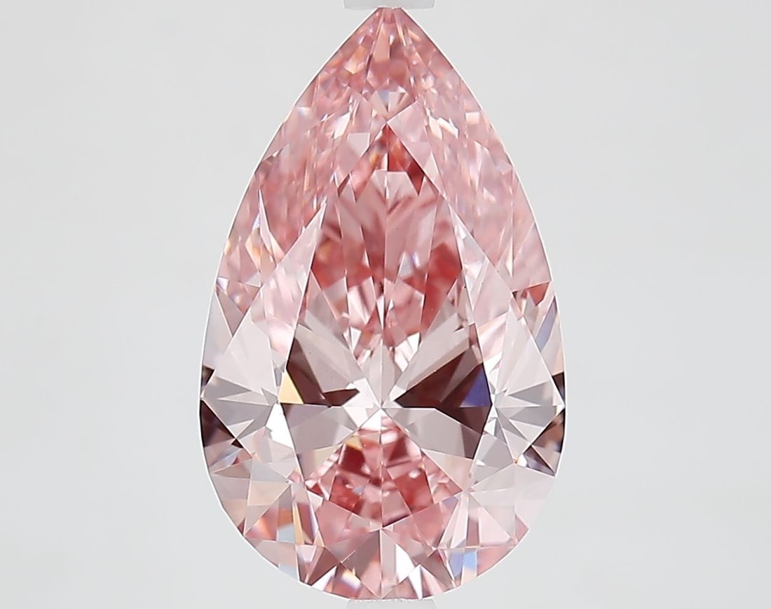 Loose Diamond - PEAR 4.04ct Fancy Vivid Pink VS1: Loose Diamond - PEAR 4.04ct Fancy Vivid Pink VS1 Source: This is a real non-mined Diamond that has been grown in a lab Shape: PEAR Carats: 4.04 Color: Fancy Vivid Pink Certification: IGI Video: