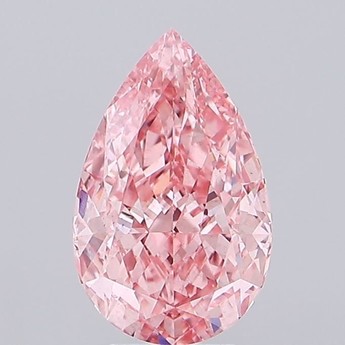 Loose Diamond - PEAR 4.25ct Fancy Vivid Pink VS2: Loose Diamond - PEAR 4.25ct Fancy Vivid Pink VS2 Source: This is a real non-mined Diamond that has been grown in a lab Shape: PEAR Carats: 4.25 Color: Fancy Vivid Pink Certification: IGI Video: