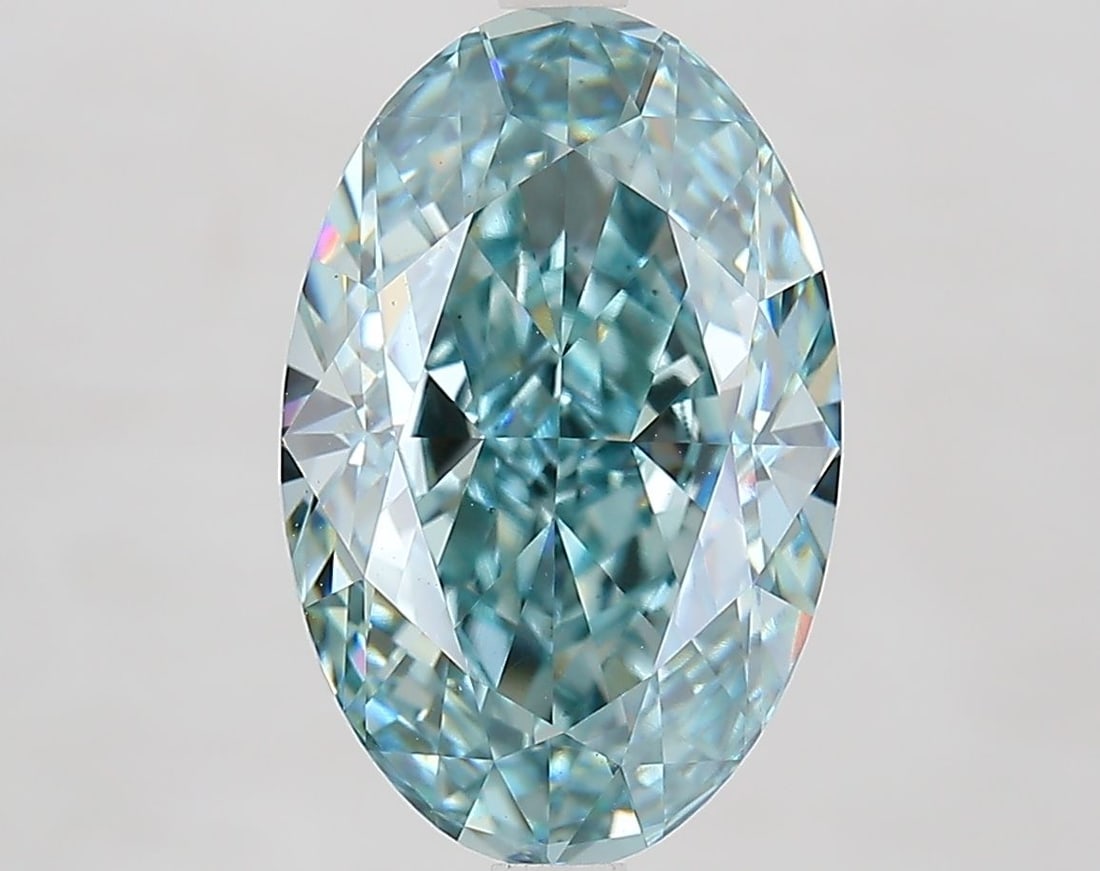 Loose Diamond - OVAL 5.1ct Fancy Intense Blueish Green VS1 (1 of 1)