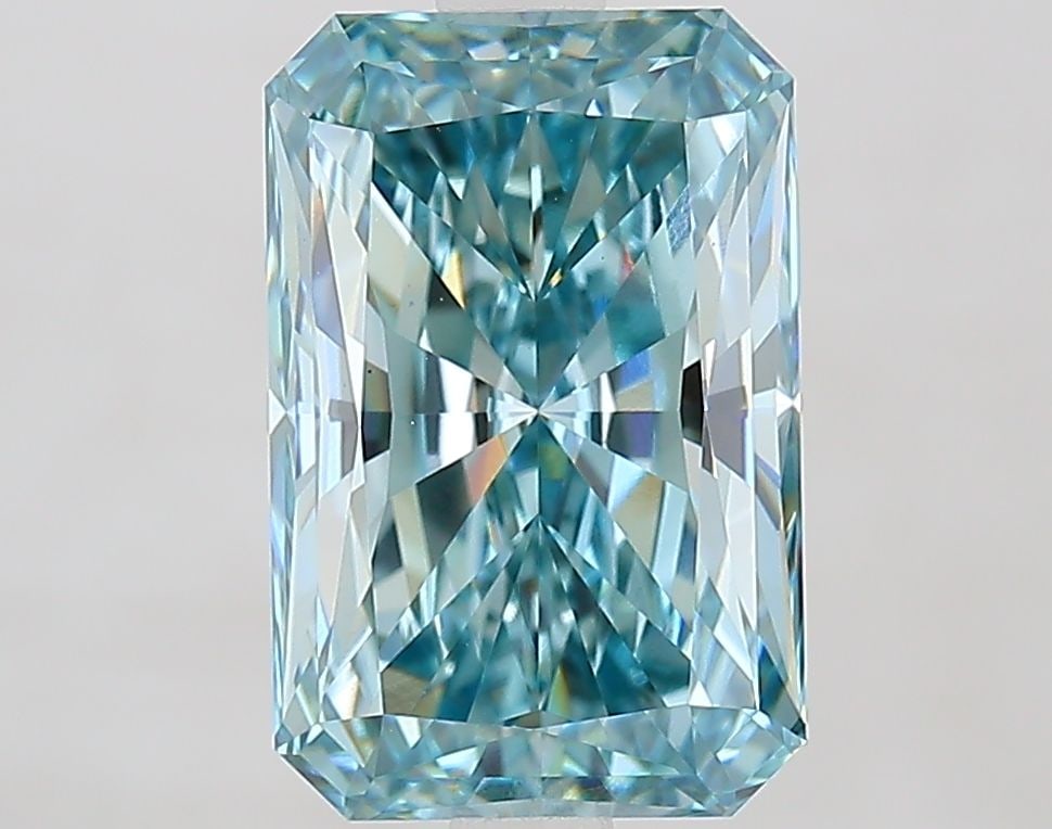 Loose Diamond - RADIANT 3.1ct Fancy Vivid Blueish Green VS1 (1 of 1)