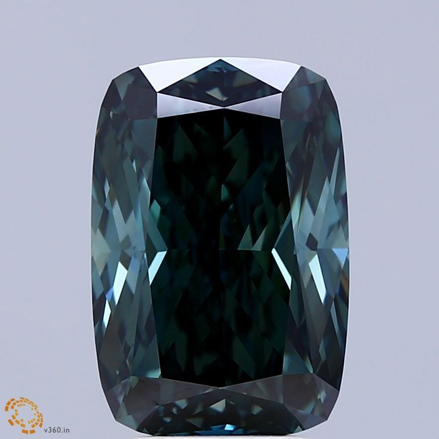 Loose Diamond - CUSHION MODIFIED 5.08ct Fancy Deep Green VVS2 (1 of 1)