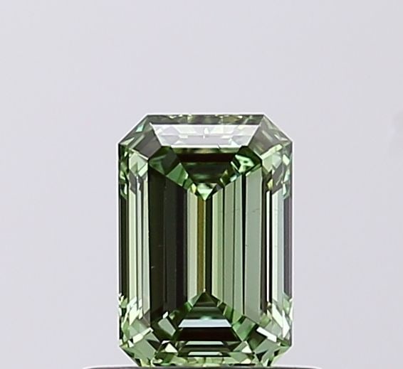 Loose Diamond - EMERALD 0.7ct Fancy Vivid Green VS1 (1 of 1)