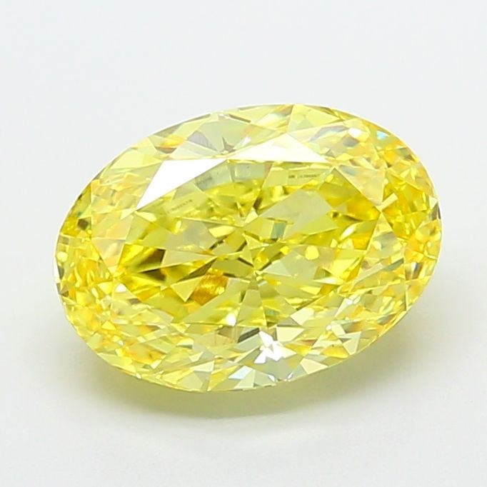 Loose Diamond - OVAL 4.63ct Fancy Vivid Yellow VS1: Loose Diamond - OVAL 4.63ct Fancy Vivid Yellow VS1 Source: This is a real non-mined Diamond that has been grown in a lab Shape: OVAL Carats: 4.63 Color: Fancy Vivid Yellow Certification: IGI Video: