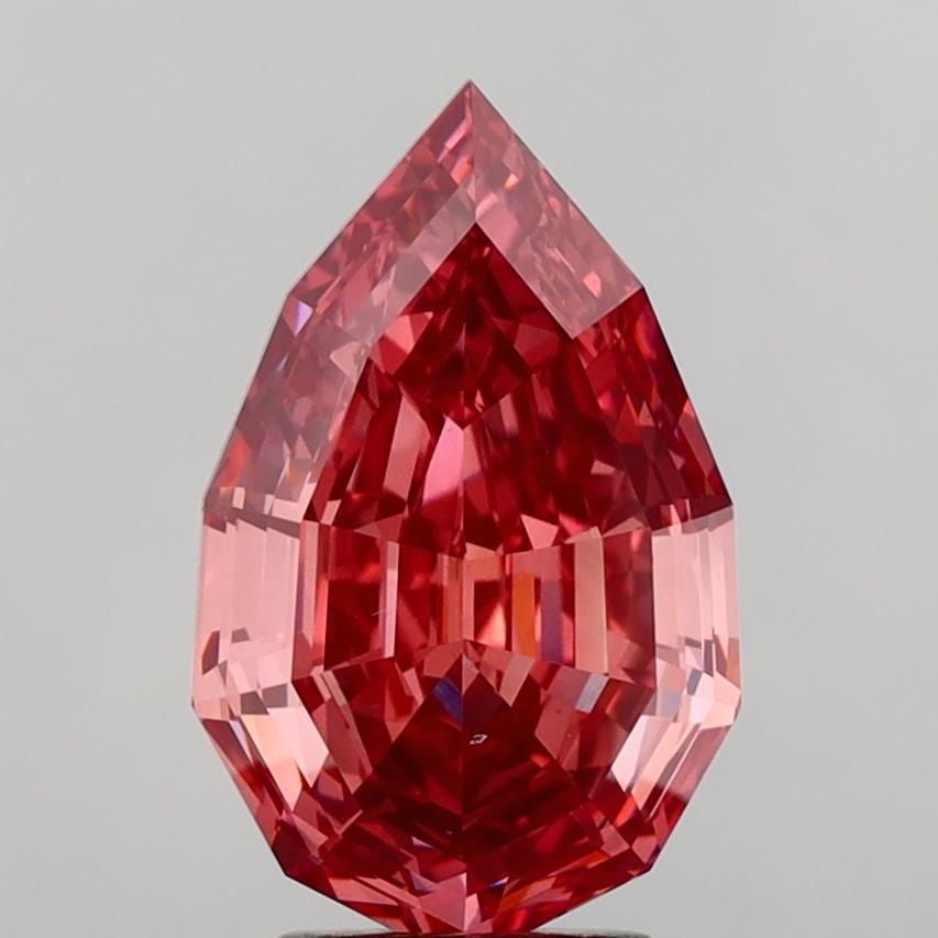 Loose Diamond - PEAR 5.28ct Fancy Vivid Pink VS2: Loose Diamond - PEAR 5.28ct Fancy Vivid Pink VS2 Source: This is a real non-mined Diamond that has been grown in a lab Shape: PEAR Carats: 5.28 Color: Fancy Vivid Pink Certification: IGI Video: