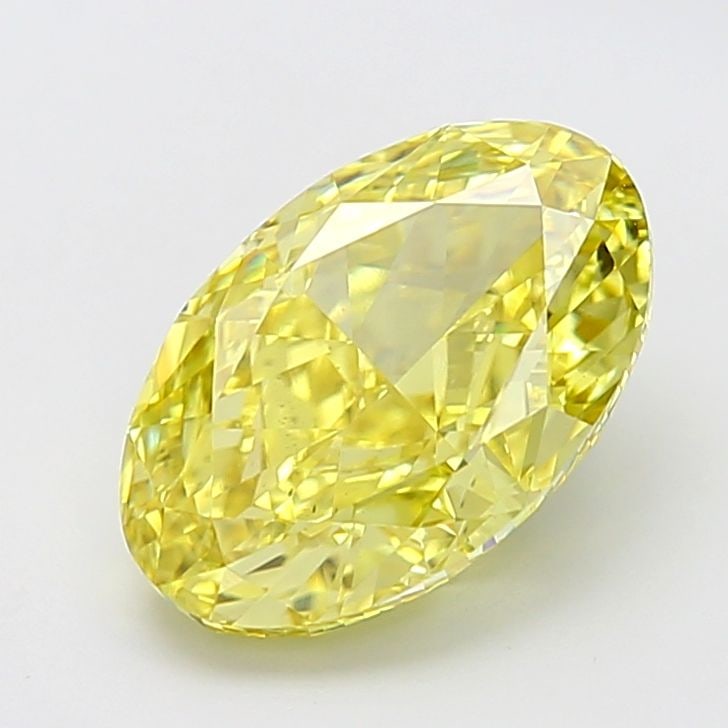 Loose Diamond - OVAL 5.04ct Fancy Vivid Yellow VS2: Loose Diamond - OVAL 5.04ct Fancy Vivid Yellow VS2 Source: This is a real non-mined Diamond that has been grown in a lab Shape: OVAL Carats: 5.04 Color: Fancy Vivid Yellow Certification: IGI Video: