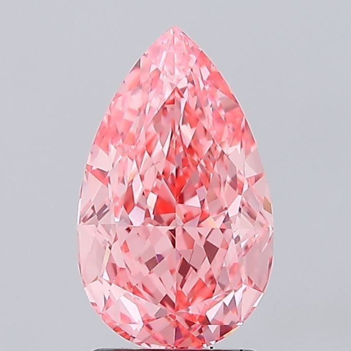 Loose Diamond - PEAR 2.52ct Fancy Vivid Pink VS1: Loose Diamond - PEAR 2.52ct Fancy Vivid Pink VS1 Source: This is a real non-mined Diamond that has been grown in a lab Shape: PEAR Carats: 2.52 Color: Fancy Vivid Pink Certification: IGI Video: