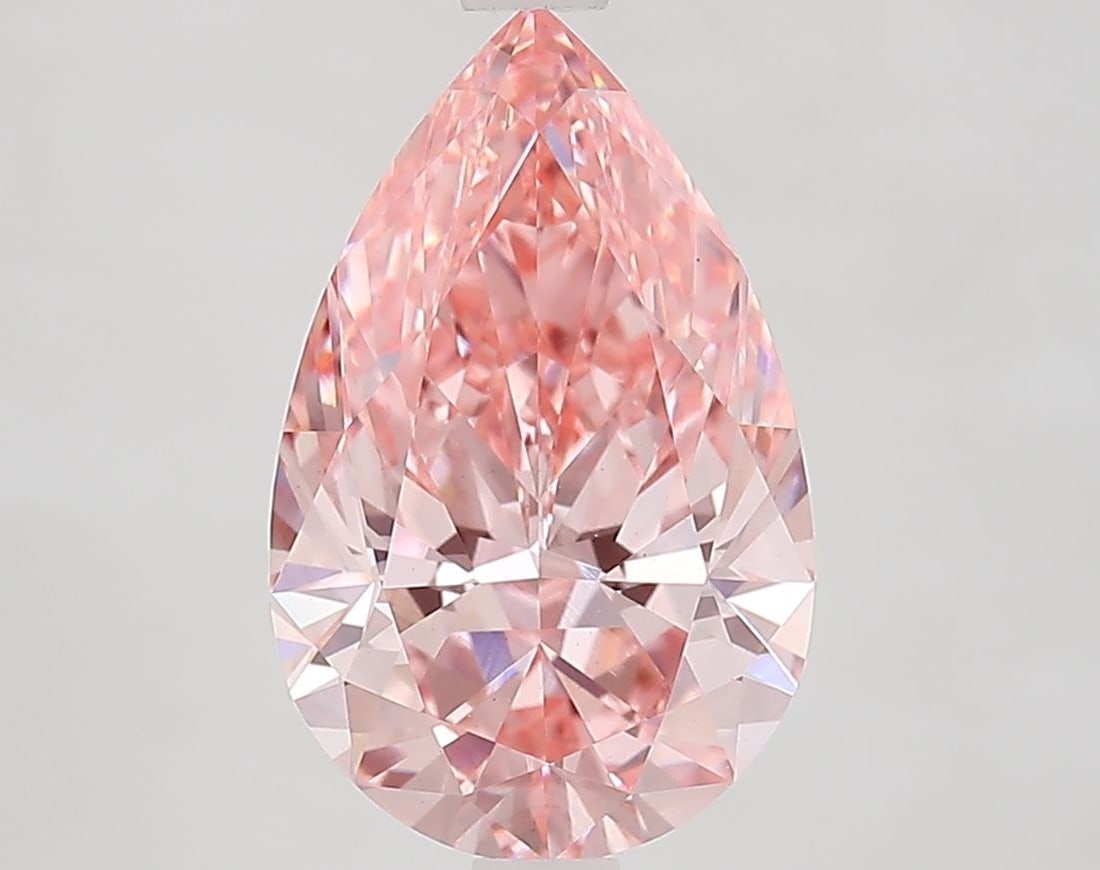 Loose Diamond - PEAR 3.11ct Fancy Vivid Pink VS1: Loose Diamond - PEAR 3.11ct Fancy Vivid Pink VS1 Source: This is a real non-mined Diamond that has been grown in a lab Shape: PEAR Carats: 3.11 Color: Fancy Vivid Pink Certification: IGI Video: