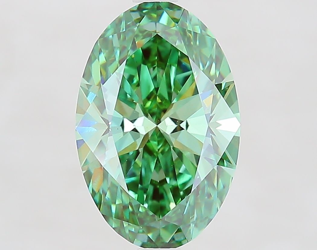 Loose Diamond - OVAL 3.09ct Fancy Vivid Green VS1: Loose Diamond - OVAL 3.09ct Fancy Vivid Green VS1 Source: This is a real non-mined Diamond that has been grown in a lab Shape: OVAL Carats: 3.09 Color: Fancy Vivid Green Certification: IGI Video: