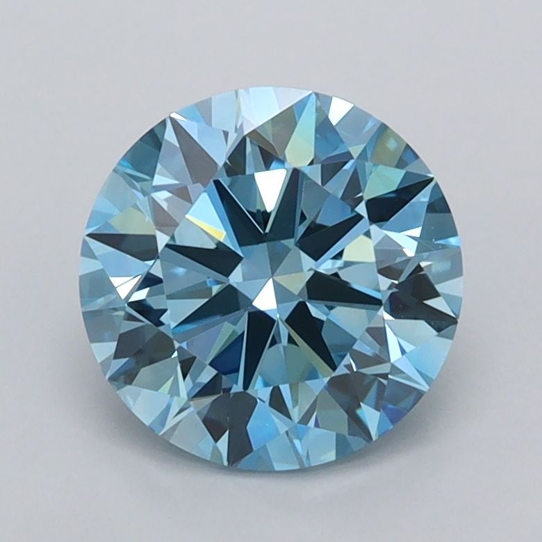 Ideal Loose Diamond - ROUND 1.57ct Fancy Vivid Blue VVS1: Ideal Loose Diamond - ROUND 1.57ct Fancy Vivid Blue VVS1 Source: This is a real non-mined Diamond that has been grown in a lab Shape: ROUND Carats: 1.57 Color: Fancy Vivid Blue Certification: IGI Vide