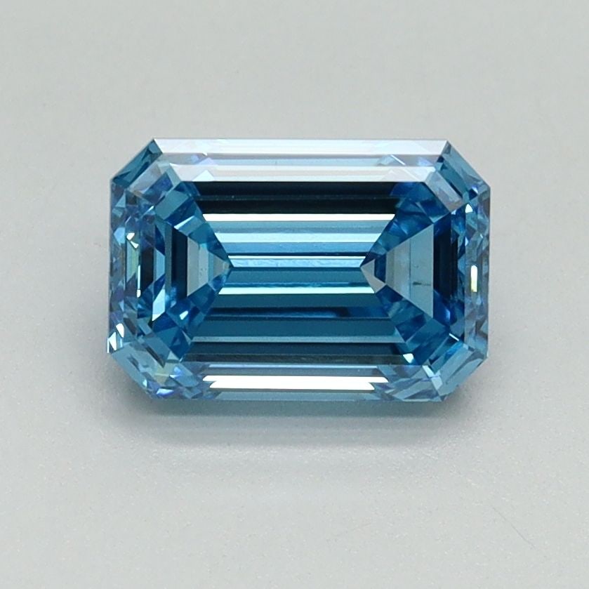 Loose Diamond - EMERALD 1.27ct Fancy Vivid Blue VS1: Loose Diamond - EMERALD 1.27ct Fancy Vivid Blue VS1 Source: This is a real non-mined Diamond that has been grown in a lab Shape: EMERALD Carats: 1.27 Color: Fancy Vivid Blue Certification: IGI Video: