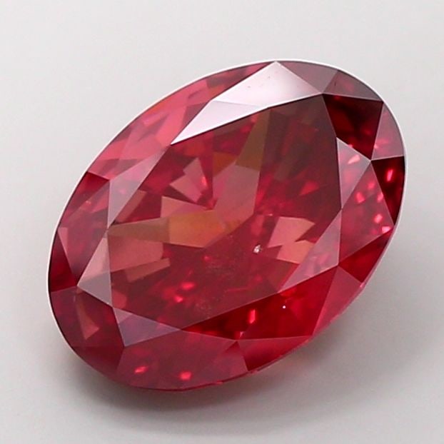 Loose Diamond - OVAL 10.04ct Fancy Vivid Red VS2: Loose Diamond - OVAL 10.04ct Fancy Vivid Red VS2 Source: This is a real non-mined Diamond that has been grown in a lab Shape: OVAL Carats: 10.04 Color: Fancy Vivid Red Certification: IGI Video: