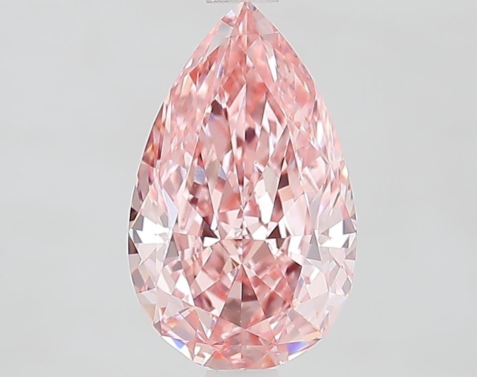 Loose Diamond - PEAR 2.4ct Fancy Vivid Pink VS1: Loose Diamond - PEAR 2.4ct Fancy Vivid Pink VS1 Source: This is a real non-mined Diamond that has been grown in a lab Shape: PEAR Carats: 2.4 Color: Fancy Vivid Pink Certification: IGI Video: