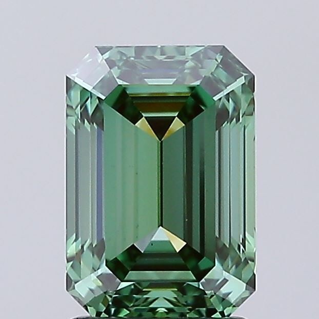 Loose Diamond - EMERALD 2.01ct Fancy Vivid Green VS1: Loose Diamond - EMERALD 2.01ct Fancy Vivid Green VS1 Source: This is a real non-mined Diamond that has been grown in a lab Shape: EMERALD Carats: 2.01 Color: Fancy Vivid Green Certification: IGI Video